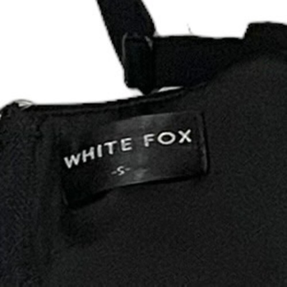 White Fox Cropped Corset Top - Black - Small - Picture 8 of 10